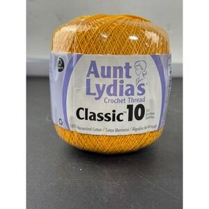 Aunt Lydia's Classic 10 Crochet‎ Thread Goldenrod 154 350yds Mercerized Cotton